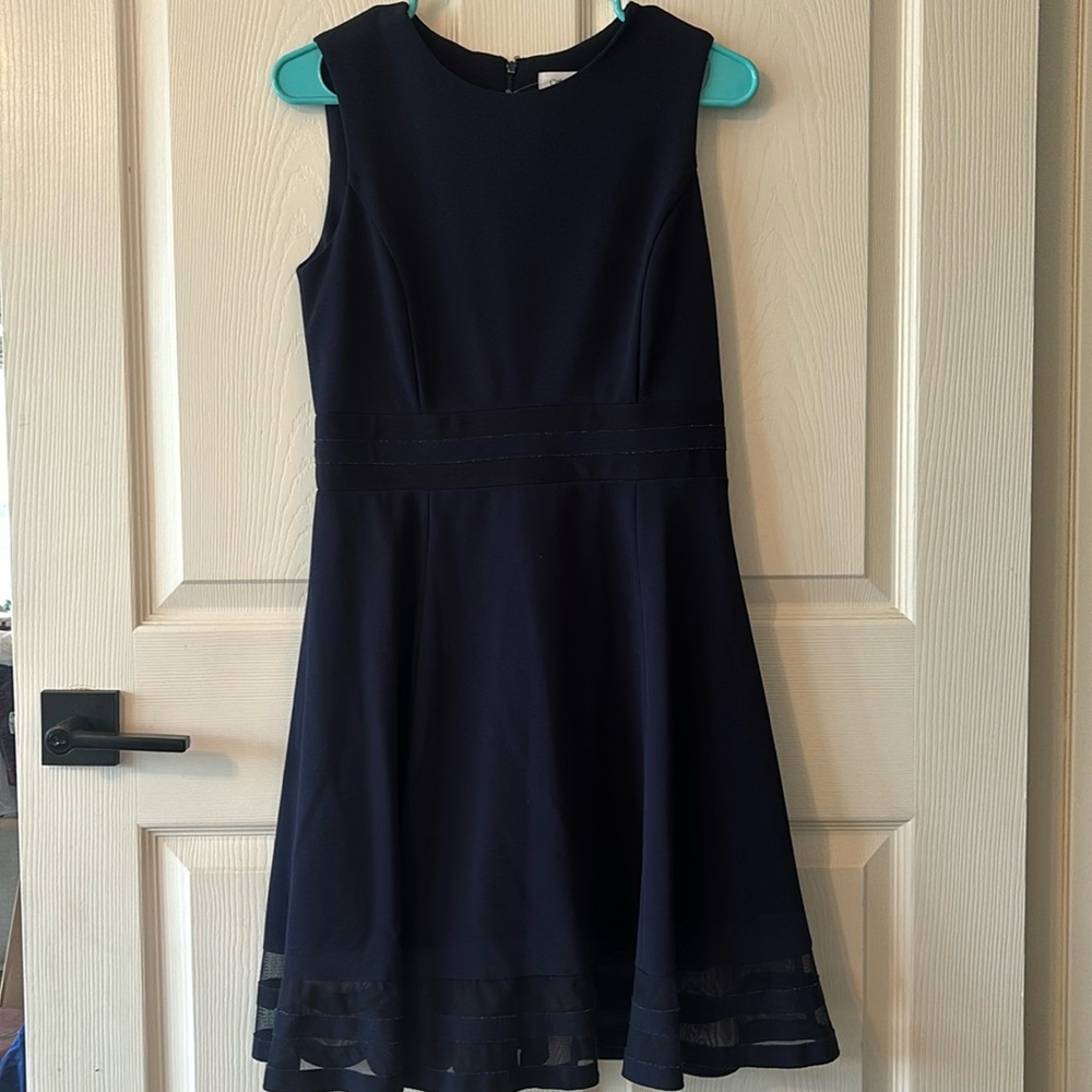 Navy blue a-line dress